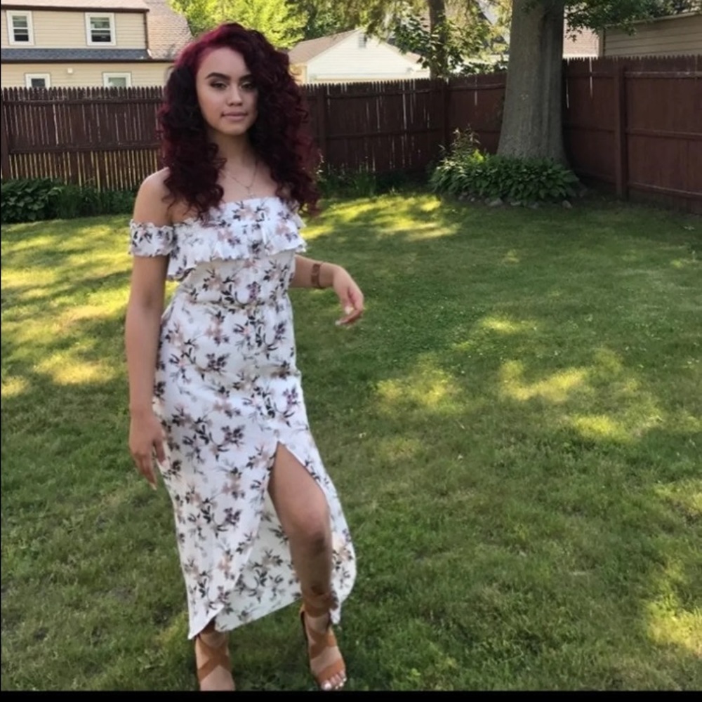 Floral High Low Dress